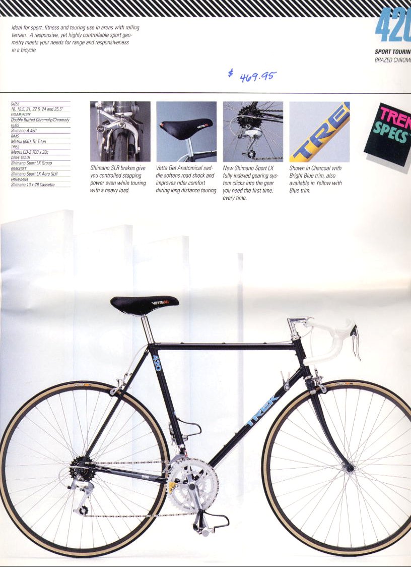 zeewier Menagerry Ga op pad 1989 Trek Bicycle Brochure